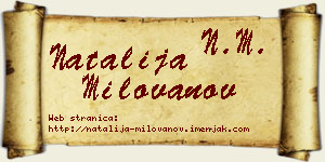 Natalija Milovanov vizit kartica